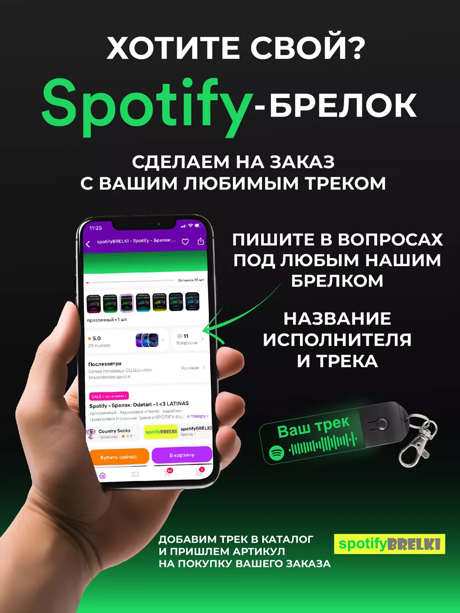 Spotify Брелок трек GUF - Письмо домой