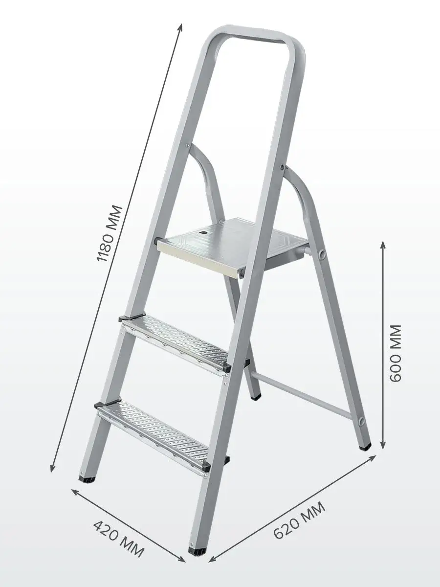 Стремянка стальная NV 1150М Новая высота купить по цене 0 р. в  интернет-магазине Wildberries в Беларуси | 135509082