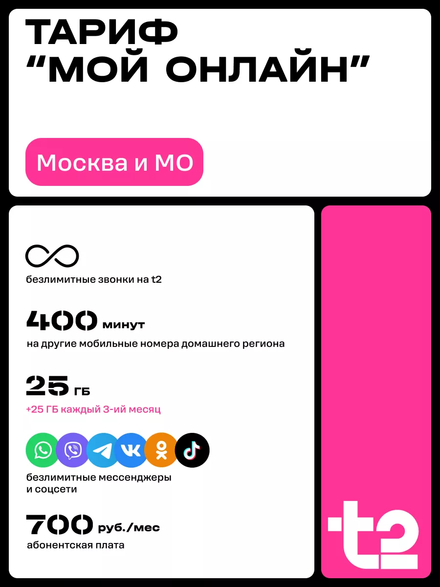 Сим-карта для Московской области Tele2 купить по цене 132 ? в  интернет-магазине Wildberries | 136937993