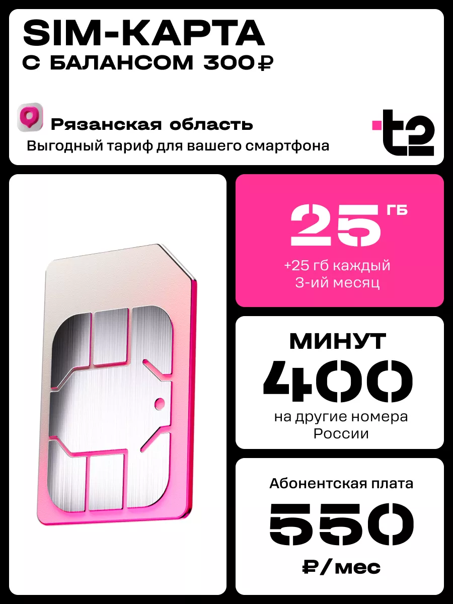 Tele2 Сим-карта для Рязанской области