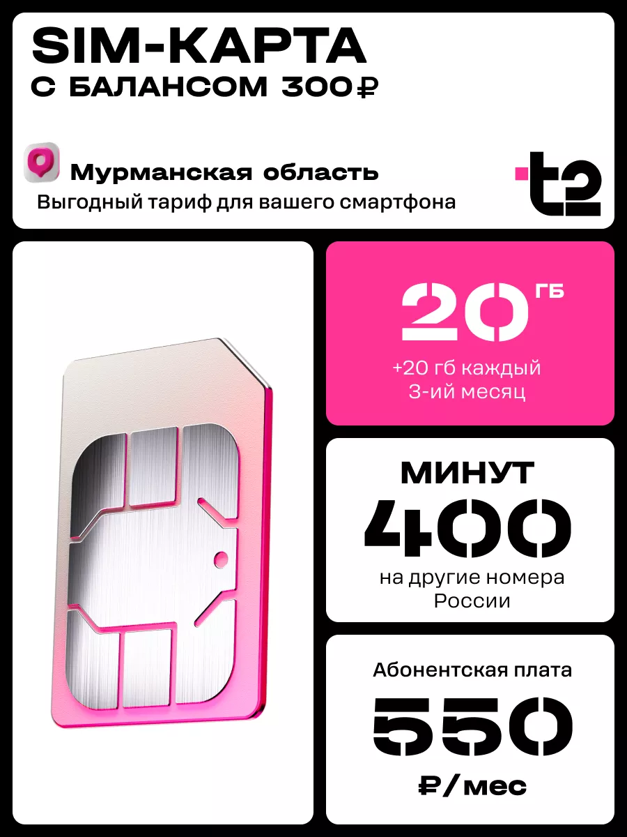 Сим-карта для Мурманской области Tele2 купить по цене 138 ₽ в интернет- магазине Wildberries | 136938035