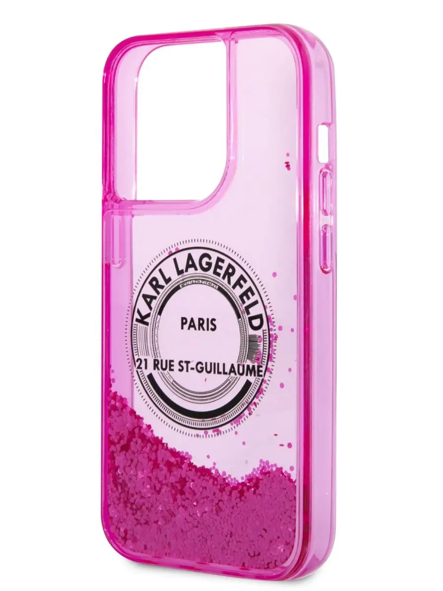 Karl Lagerfeld Чехол на iPhone 14 Pro Max жидкие блестки Liquid Glitter