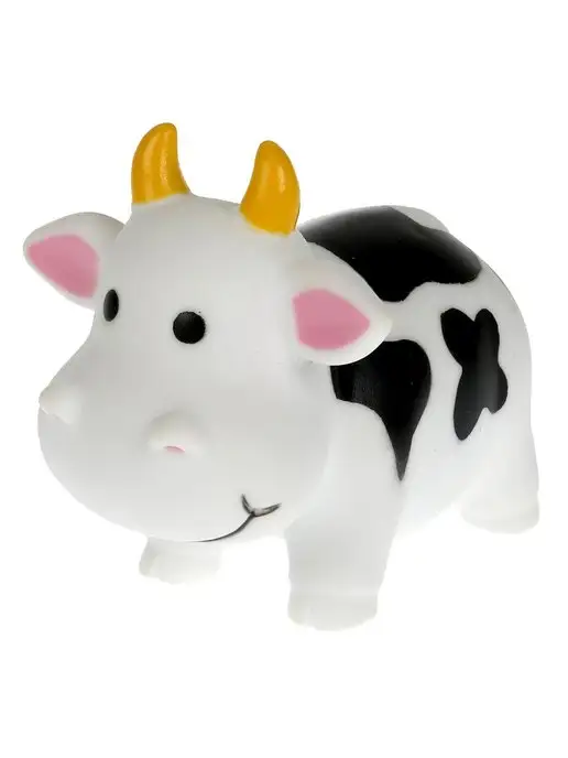 Игрушка для ванны Оранжевая корова Зо, 10 см. Играем Вместе LX-OR-COW-03