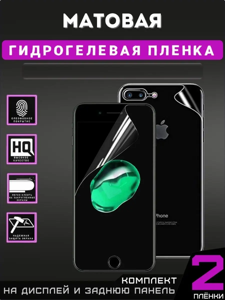 ПРОгидрогель Защитная плёнка APPLE IPHONE 12 (дисплей+задняя крышка)