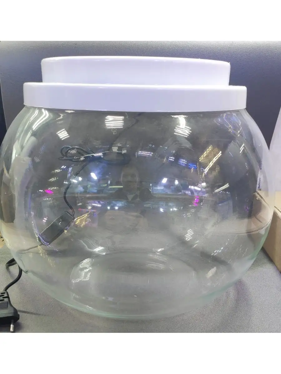 Крышка для круглого аквариума 20л D25см со светильником