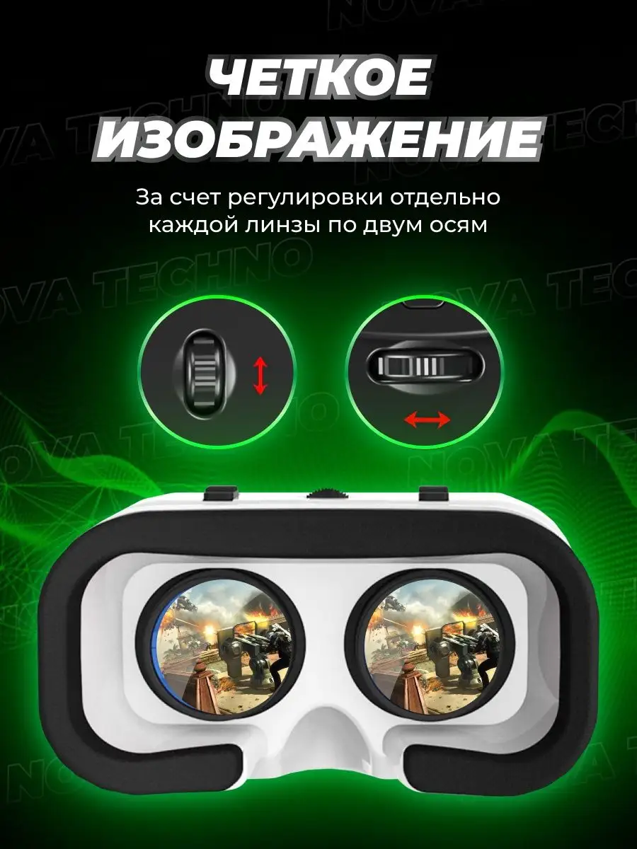 Nova VR Виртуальные очки для телефона,смартфона, VR 360 video