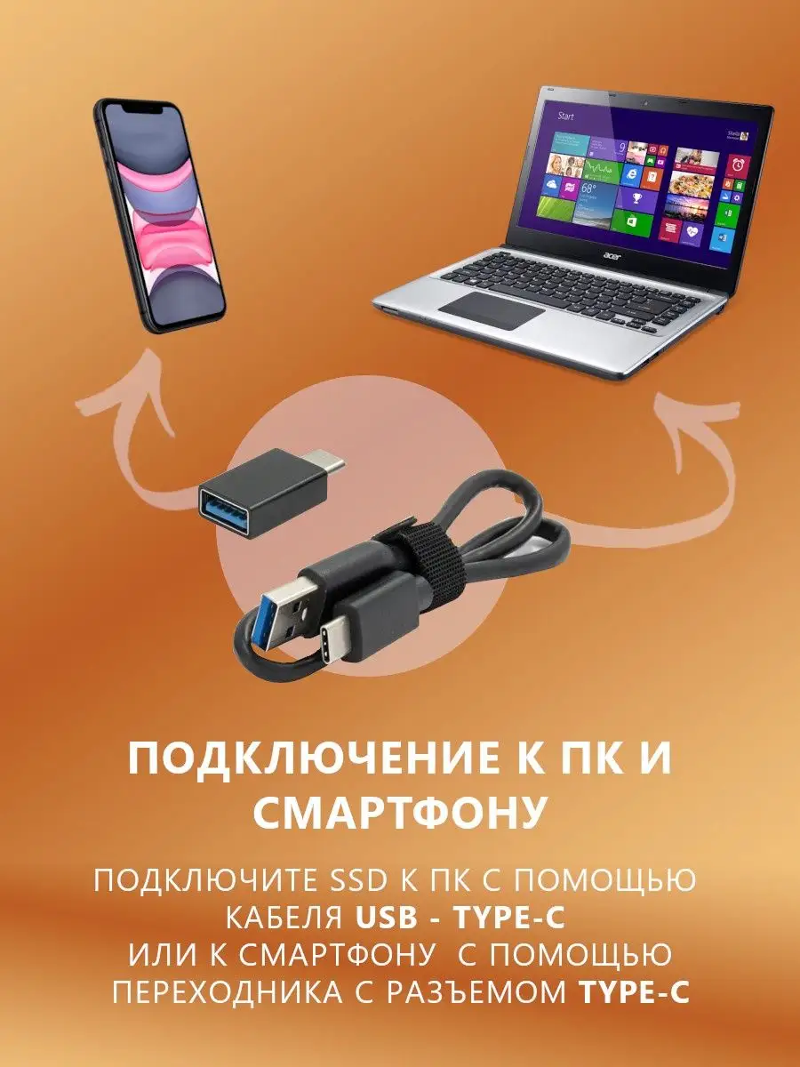 Внешний SSD USB 3.2 Type-C Data Master 512 ГБ