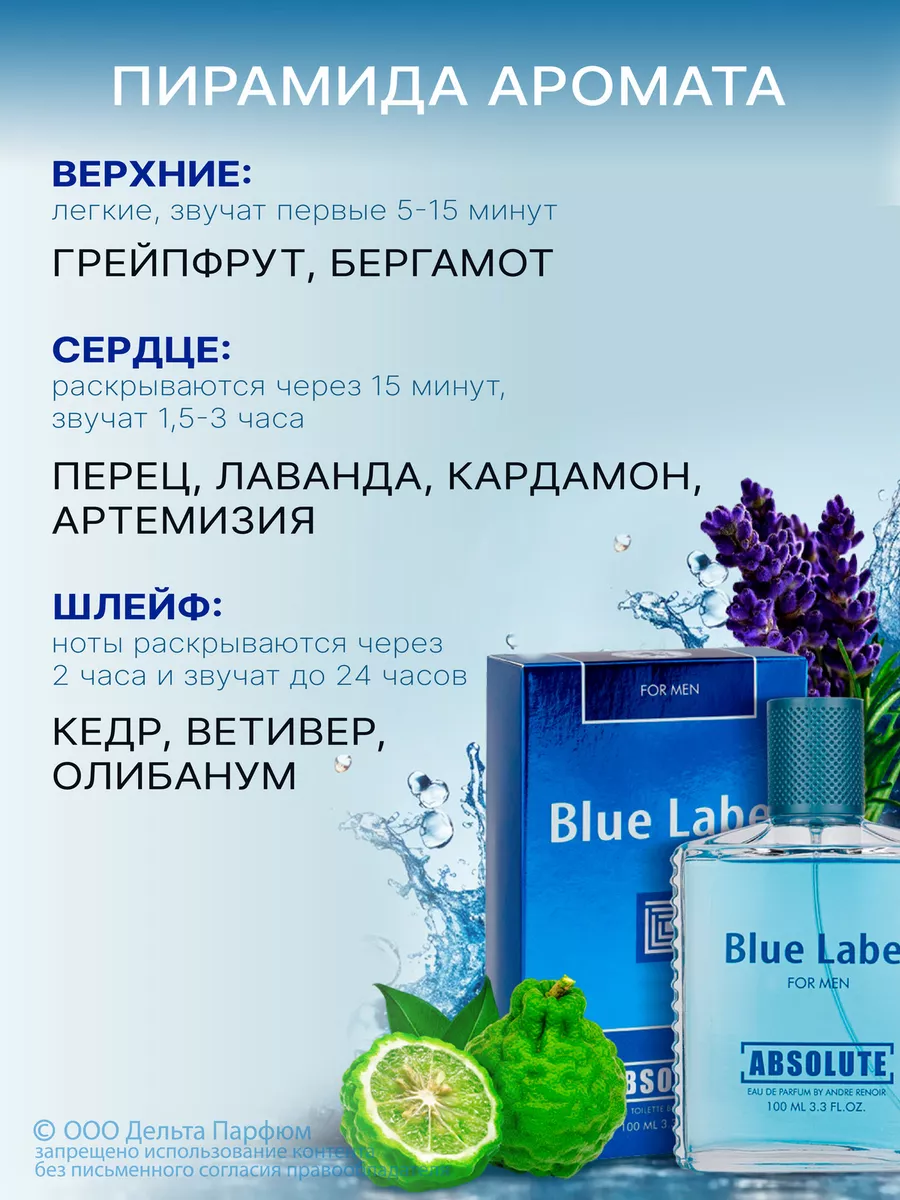 Туалетная вода Absolute Blue Label 100 мл Delta PARFUM купить по цене 374 ₽  в интернет-магазине Wildberries | 139871573