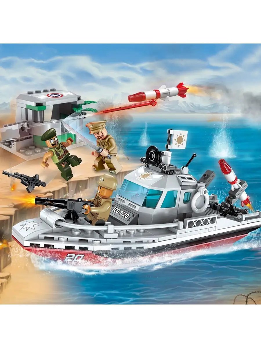 Lego Конструктор Военный катер, 6+, 235 деталей