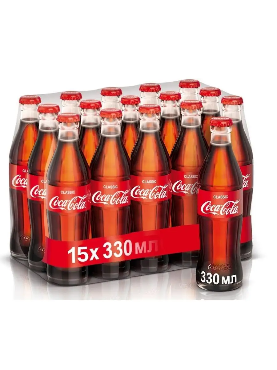 Напиток газированный Кока кола Classic 15шт* 0.33л Coca-Cola купить по цене  1 651 ₽ в интернет-магазине Wildberries | 140140573