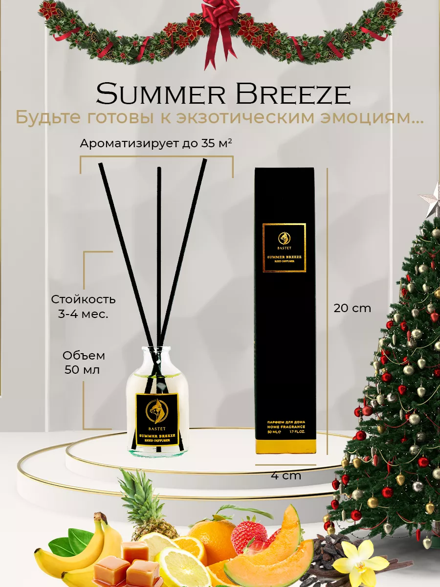 Ароматизатор для дома парфюм аромат диффузор SUMMER BREEZE