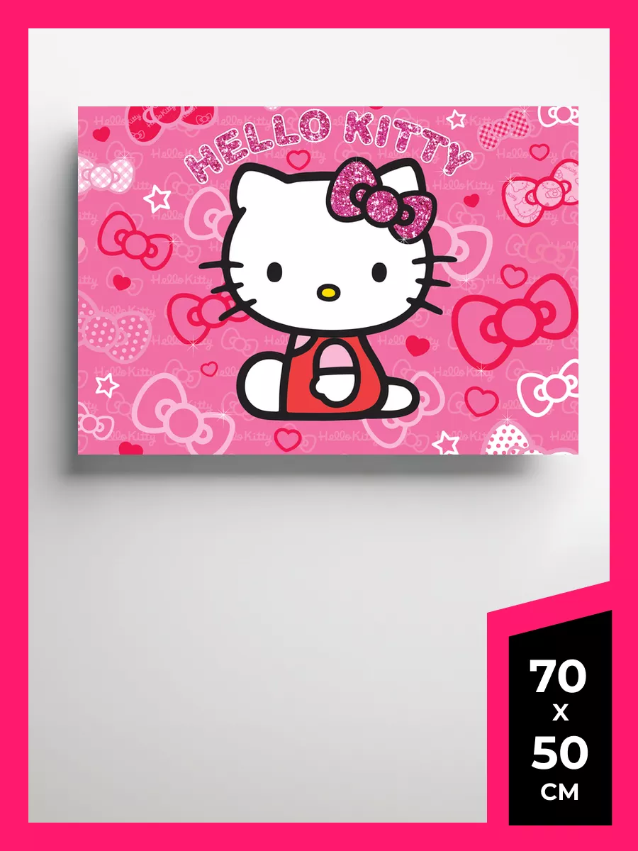 Плакаты и постеры hello kitty Funs Print Постер хеллоу китти плакат Hello  Kitty А1, А2, А3,