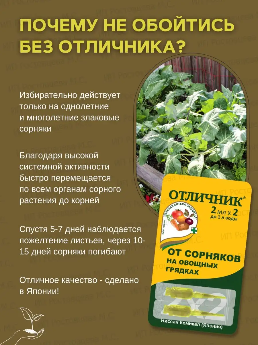 Ампулы средство от сорняков на грядках Отличник 2мл раундап Зеленая Аптека  Садовода купить по цене 171 ₽ в интернет-магазине Wildberries | 141253976