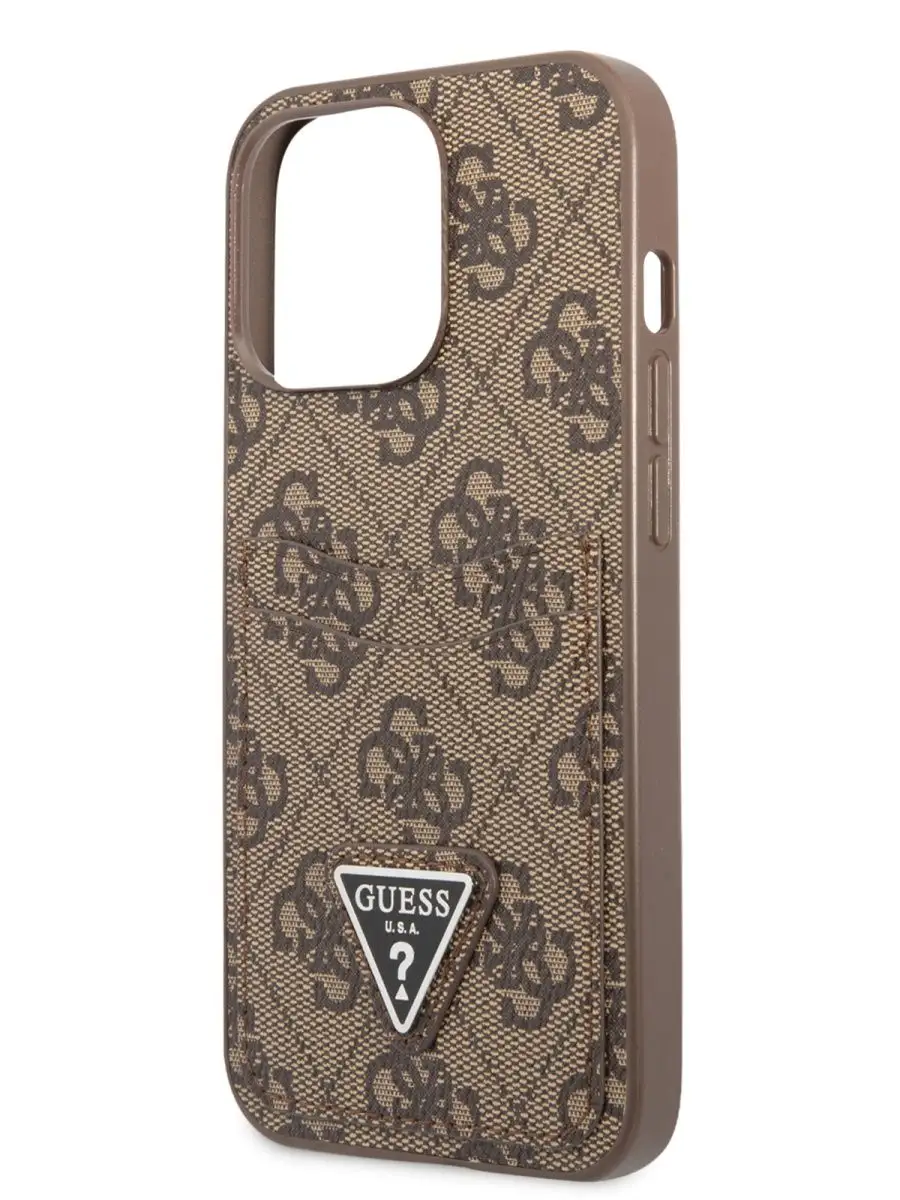 GUESS Чехол на iPhone 13 Pro из экокожи с картхолдером PU leather