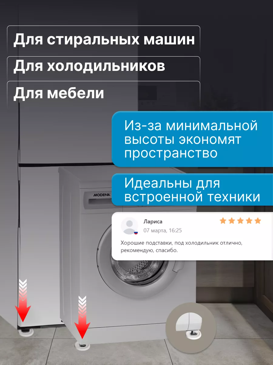 Антивибрационные подставки для стиральной машины Верный выбор купить по  цене 156 ₽ в интернет-магазине Wildberries | 141633091
