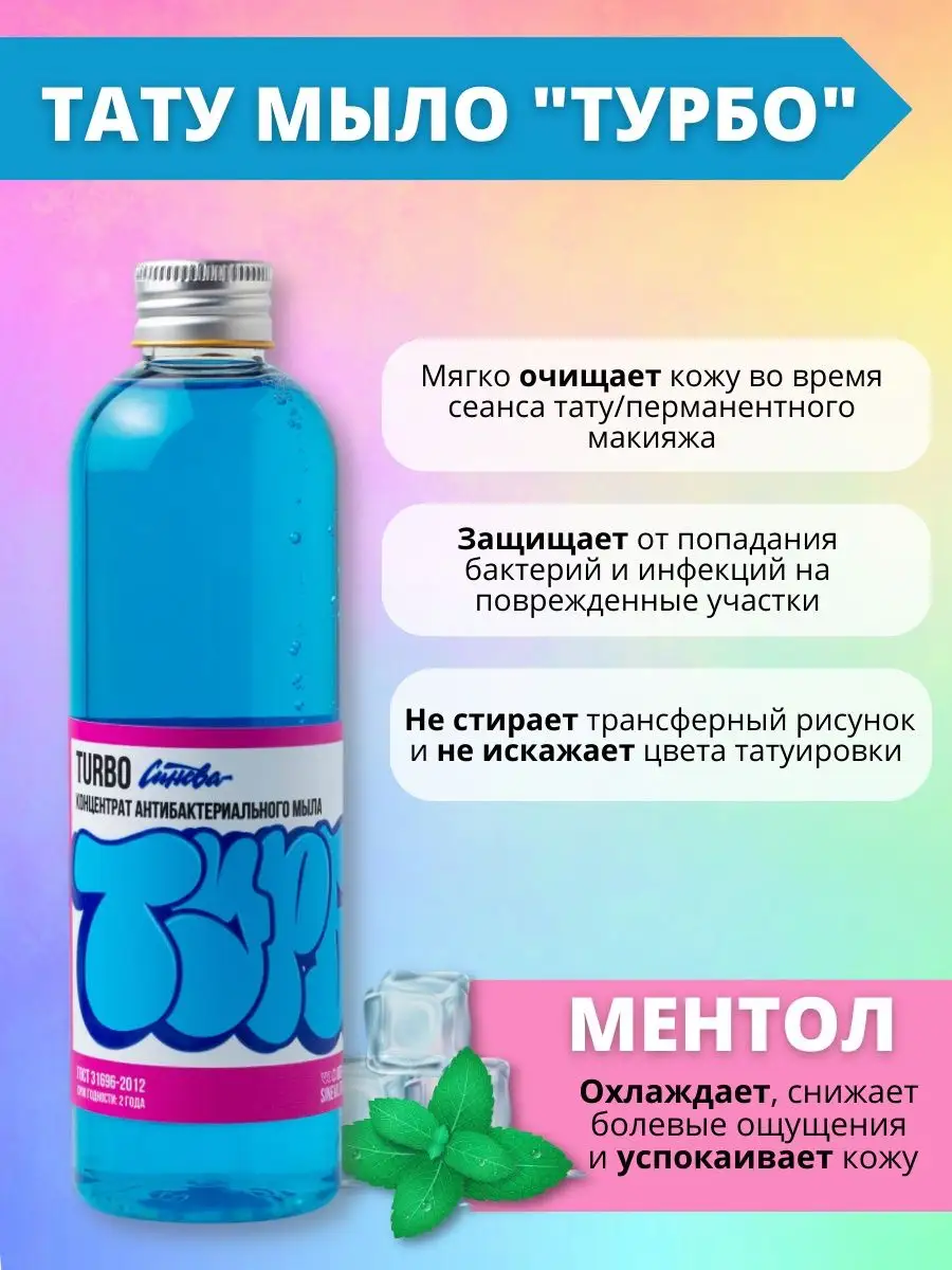 Синева Концентрат антибактериального мыла для тату и татуажа Турбо