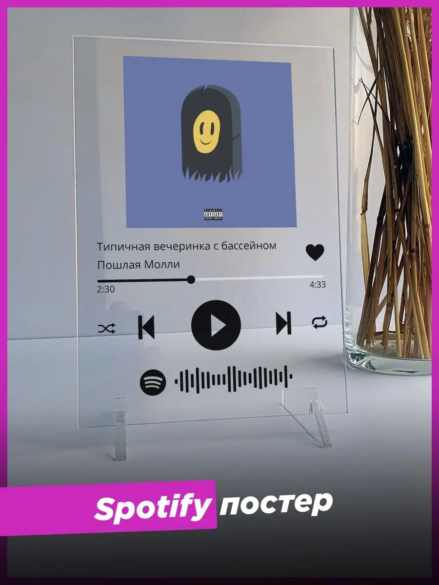 Spotify Poster Spotify постер пошлая молли спотифай подарок подруге другу