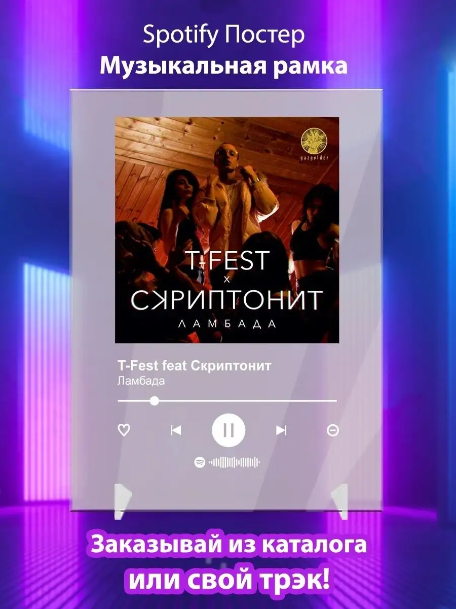 Arthata-spotify постер Спотифай постер Постер T Fest feat Скриптонит  Ламбада Спотифай постер