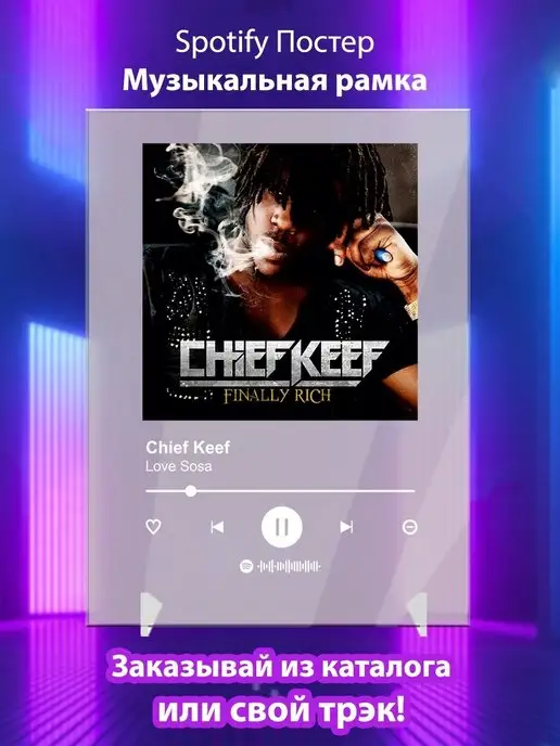 Love Sosa Chief Keef Spotify Aesthetic Song Poster/plaque 