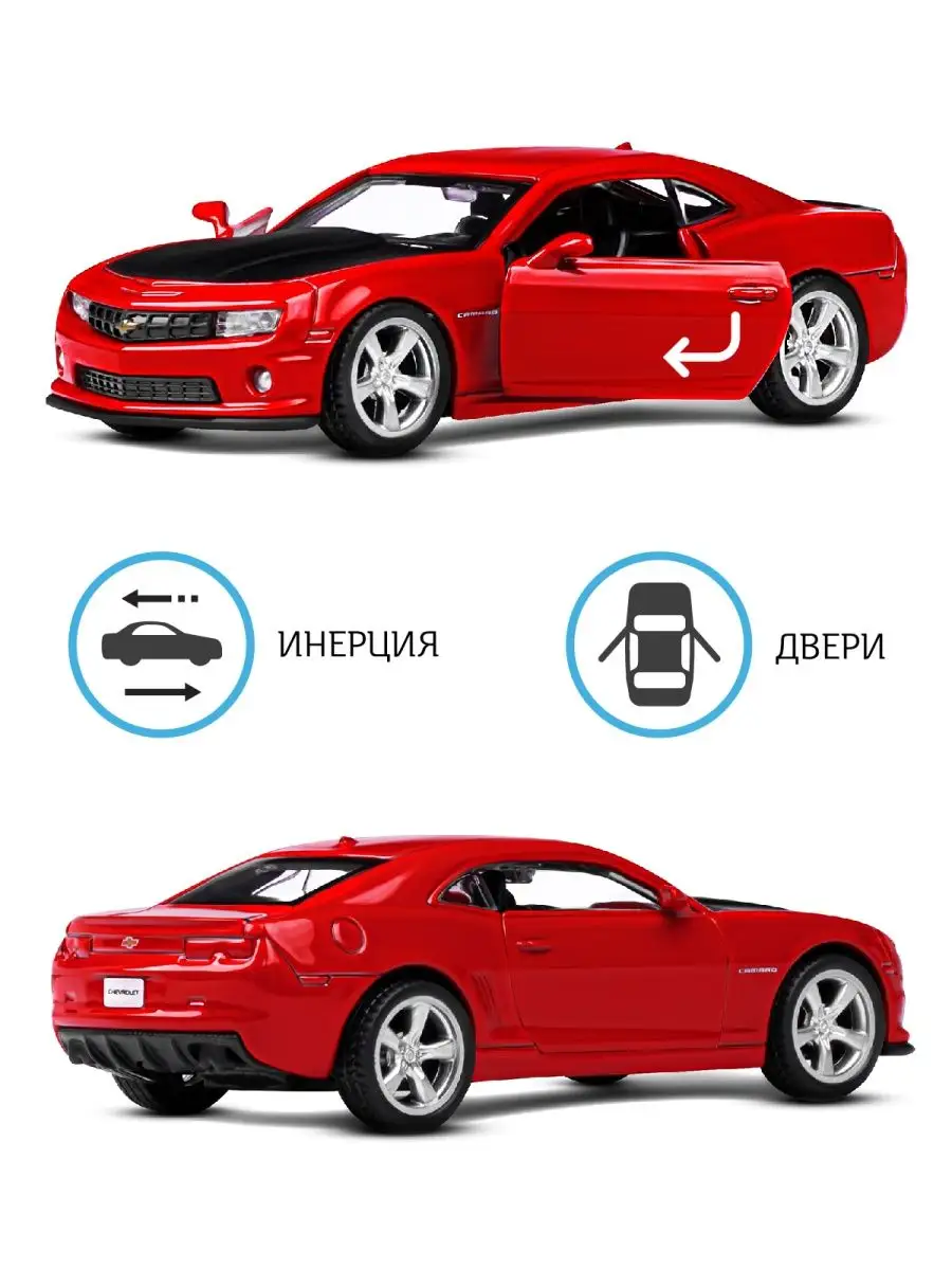 АВТОПАНОРАМА Машинка металлическая игрушка детская Chevrolet Camaro SS