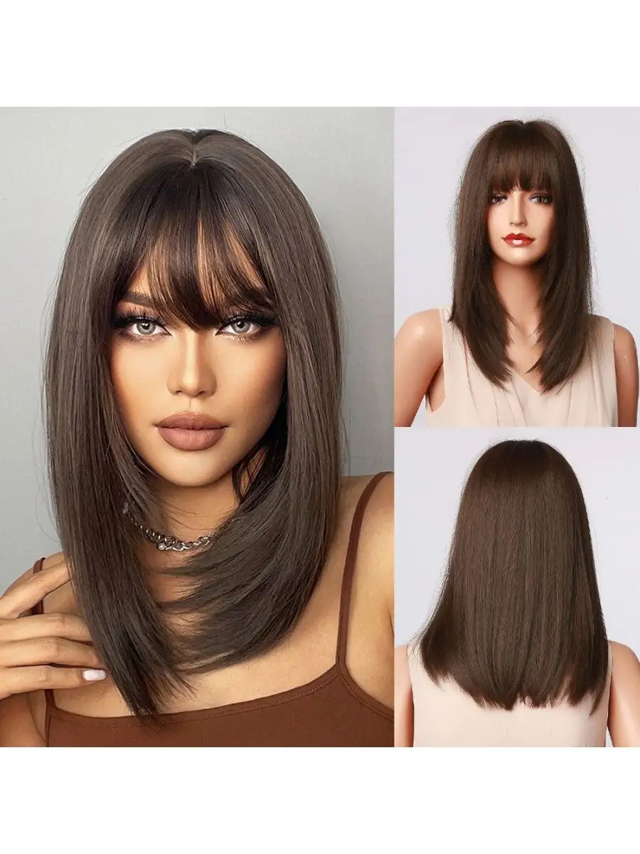 Короткий парик удлиненное каре с челкой Kenig Hair купить по цене 1 680 ₽ в  интернет-магазине Wildberries | 143333352