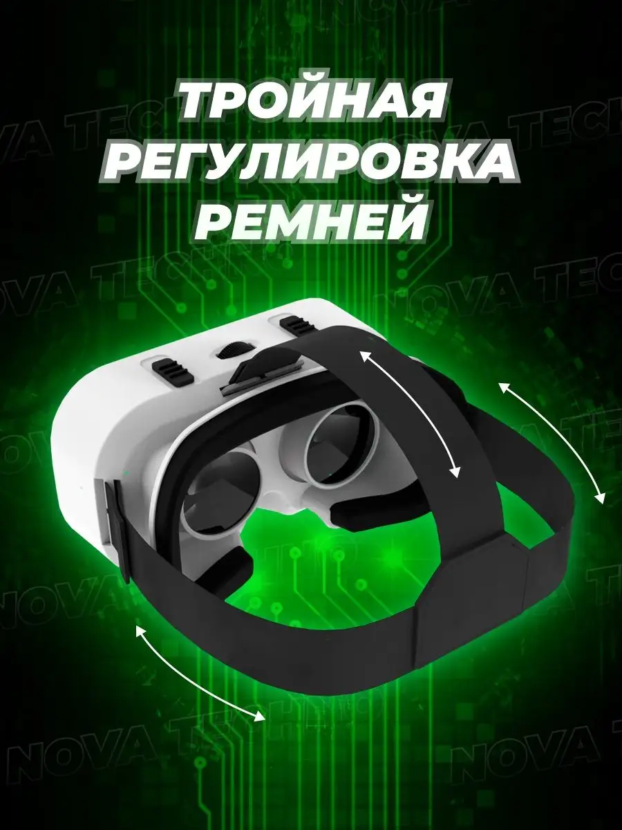 Виртуальные очки для телефона,смартфона, VR 360 video Nova VR купить по  цене 1 522 ₽ в интернет-магазине Wildberries | 143632461