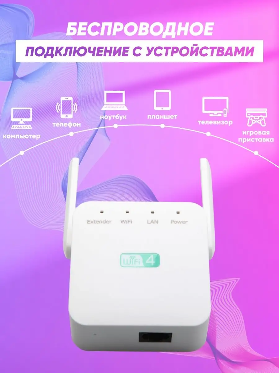 Safrokons Усилитель Wi-Fi сигнала репитер WiFi