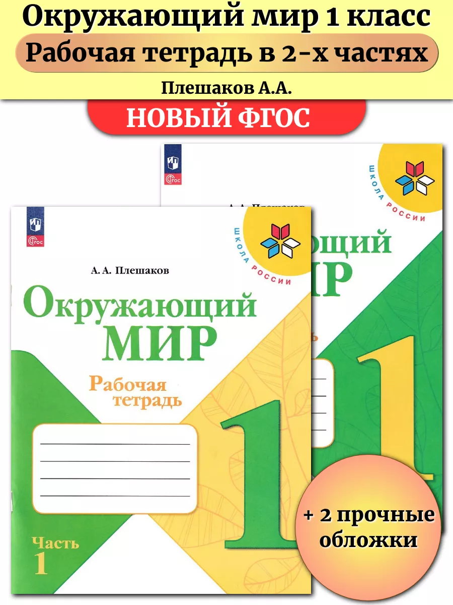 Просвещение Окружающий мир 1 класс Рабочая тетрадь В 2-х частях Плешаков