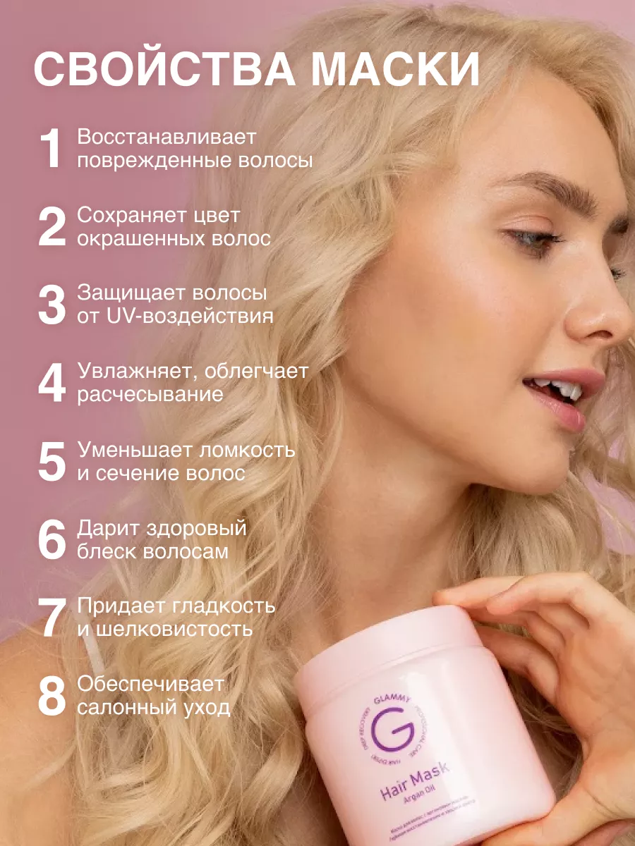 Маска для волос профессиональная питательная GLAMMY купить в  интернет-магазине Wildberries в Беларуси | 144813647