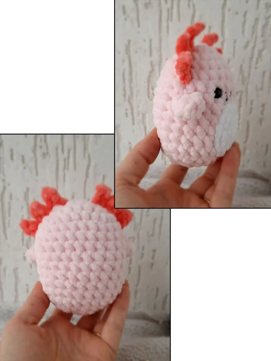 Мягкая игрушка Амигуруми Аксолотль вязаный Amigurushka купить по цене 405 ₽  в интернет-магазине Wildberries | 144890855