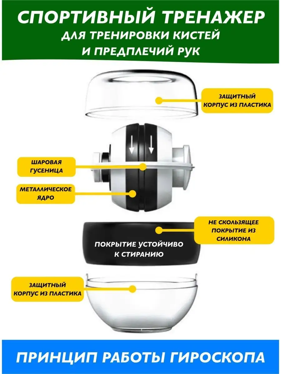 Эспандер кистевой тренажер для рук гироскопический EverFort купить в  интернет-магазине Wildberries | 145506135