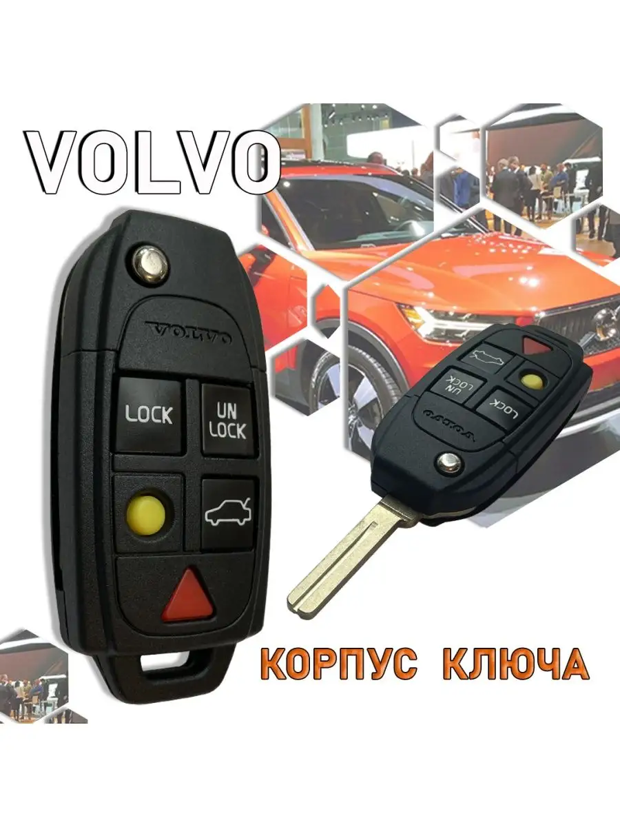 KEY ID Корпус ключа зажигания VOLVO 5 кнопок