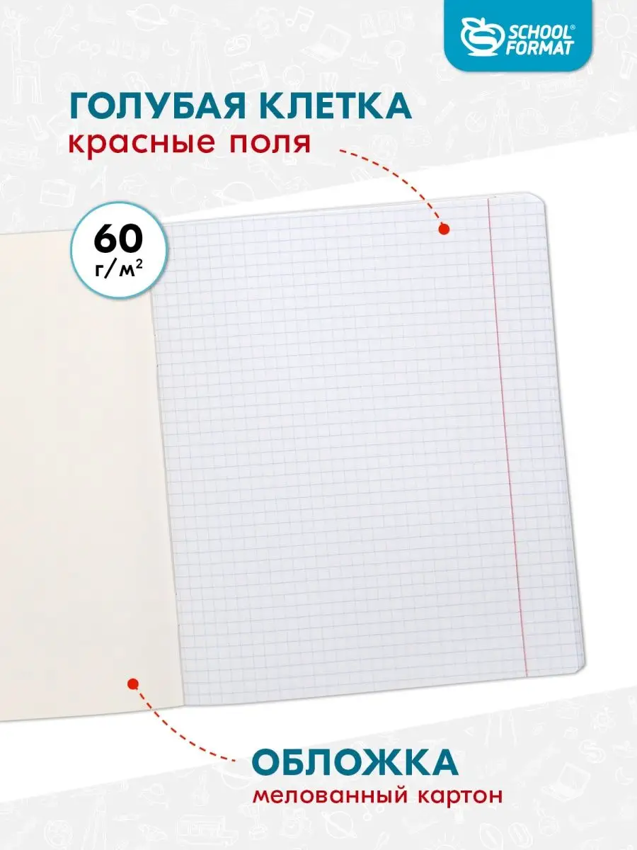 Тетрадь 96 листов в клетку набор 5 штук Абстракция Schoolformat купить по  цене 401 ₽ в интернет-магазине Wildberries | 145687665