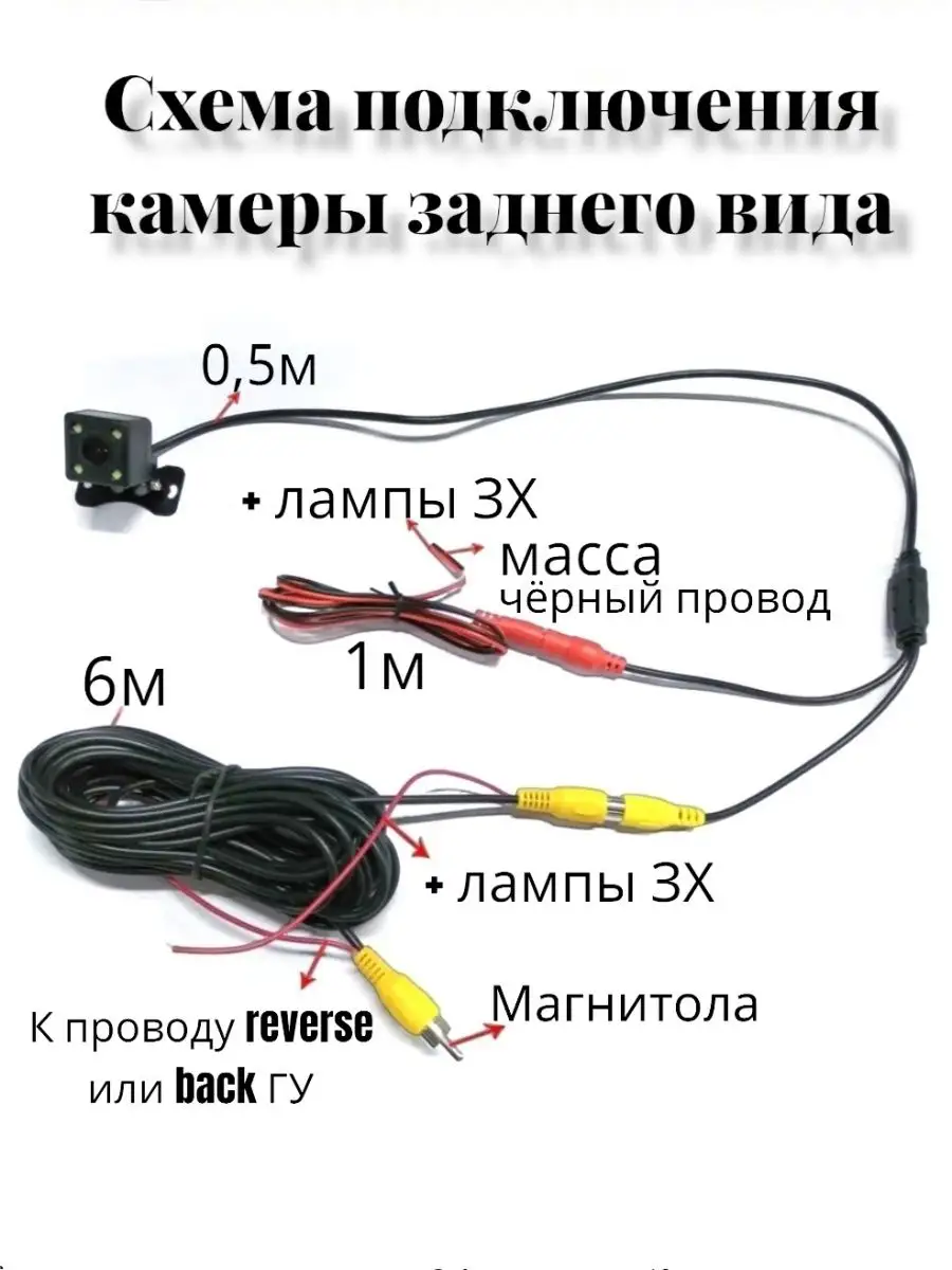 Камера заднего вида широкоугольная AutoDar купить по цене 844 ₽ в  интернет-магазине Wildberries | 145798826