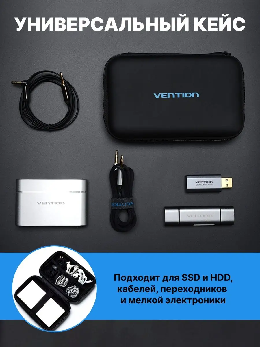 Чехол для жесткого диска, SSD и HDD накопителя Vention купить по цене 795 ₽  в интернет-магазине Wildberries | 145829182