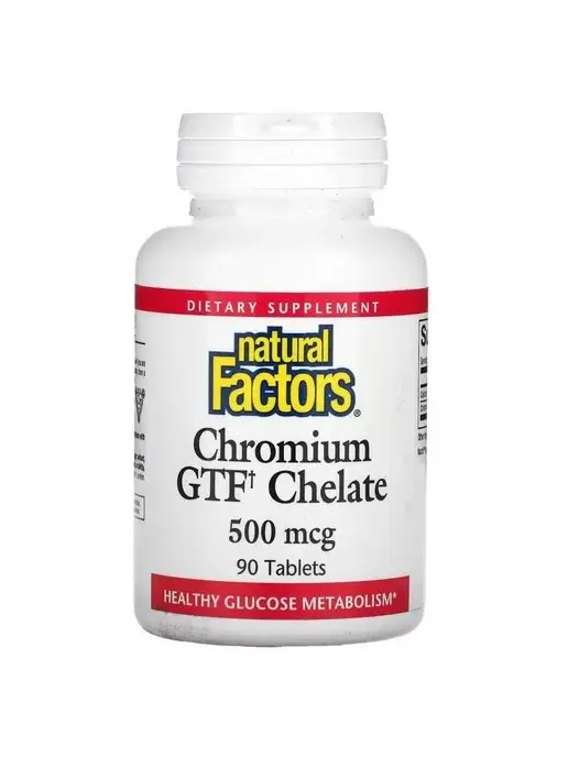 Natural Factors Хром 90 таблеток Chromium GTF