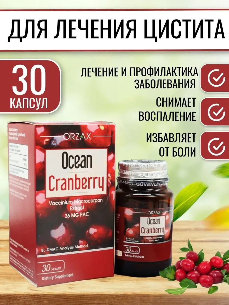 Ocean Cranberry Экстракт клюквы Orzax купить по цене 743 ₽ в  интернет-магазине Wildberries | 145947963