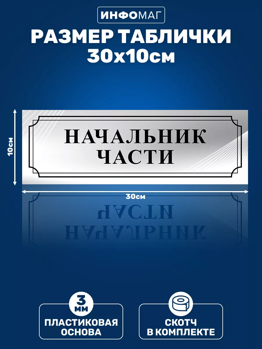 ИНФОМАГ Табличка, Начальник части