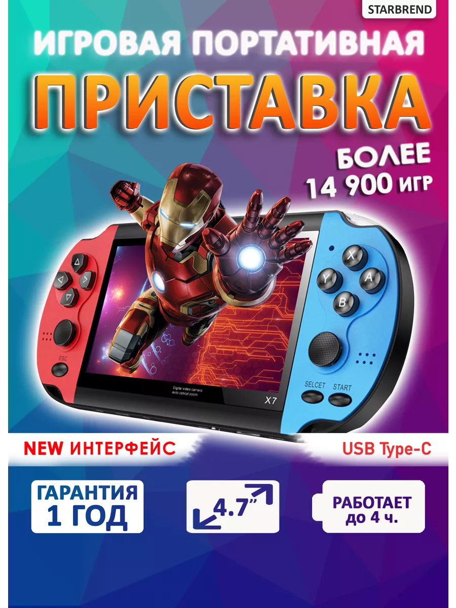 Игровая приставка консоль для детей портативная PSP