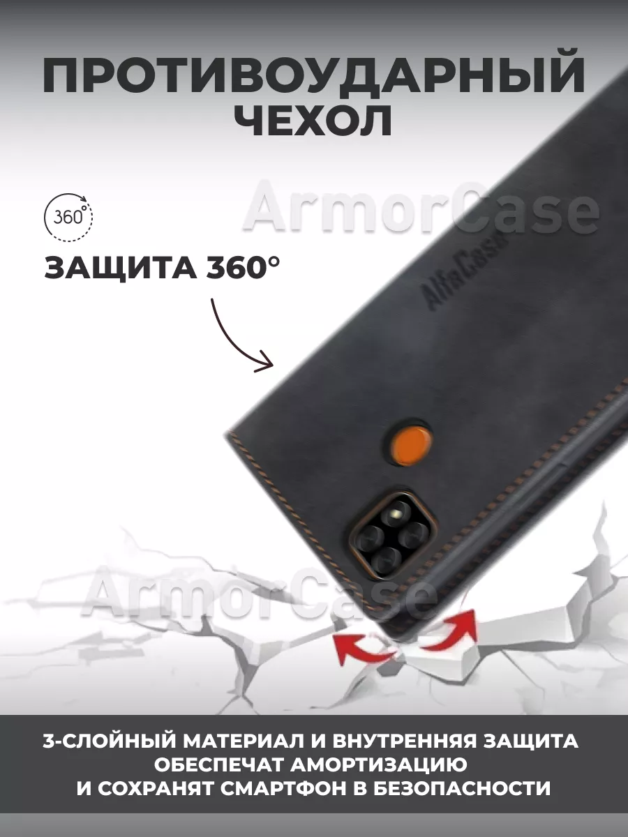 AlfaCase Чехол книжка на Xiaomi Redmi 9C, Ксиоми Редми 9С