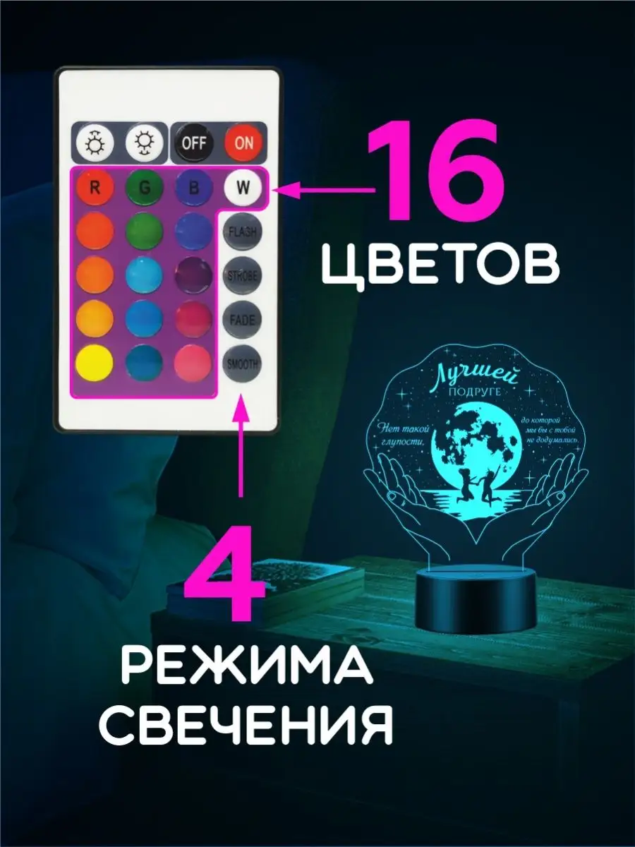 Lunar Lamps Ночник подарок подруге