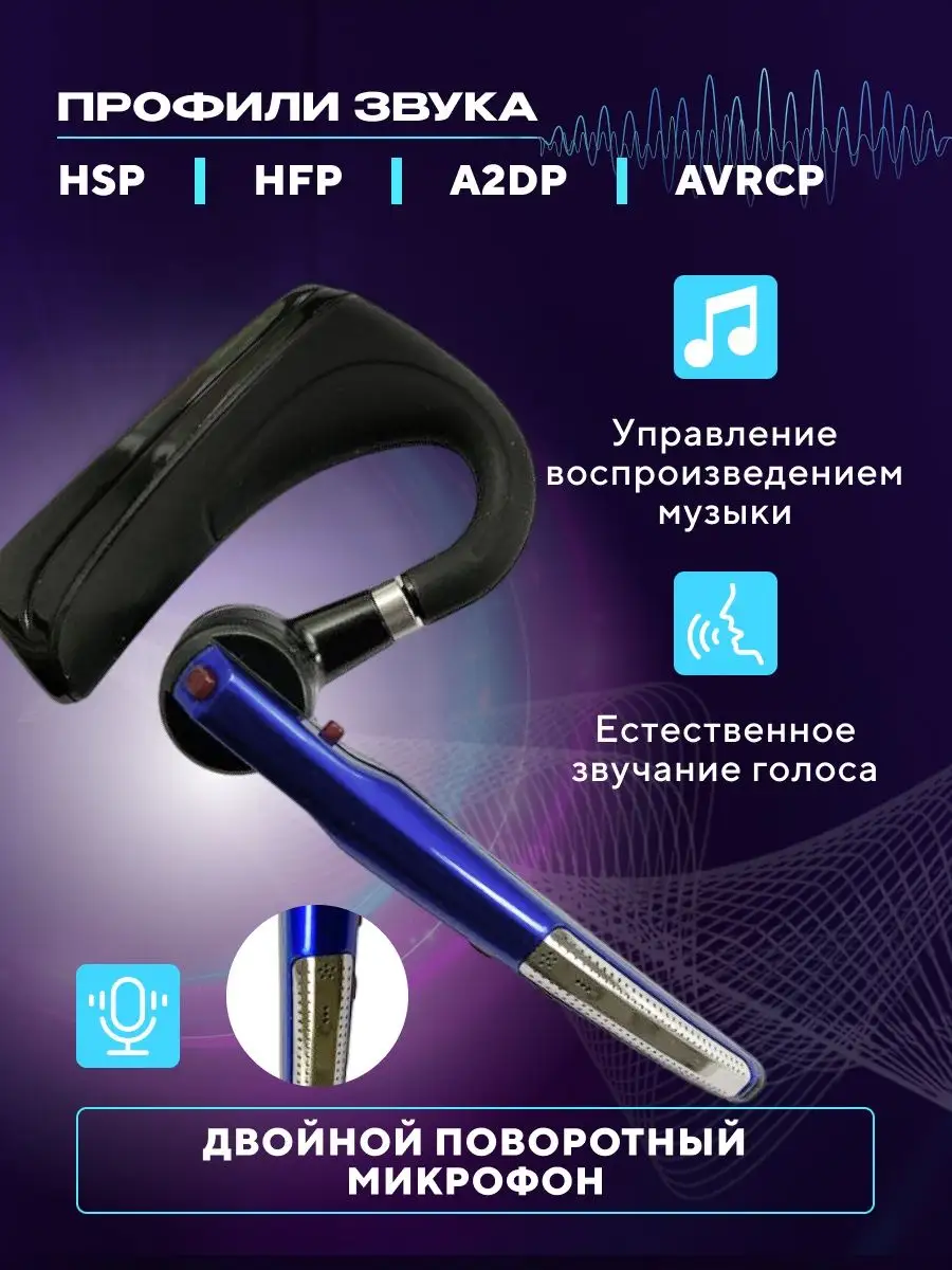 Беспроводная Гарнитура HSP-B3 PRO Dual Mic свободные руки HonShoop купить  по цене 2 673 ₽ в интернет-магазине Wildberries | 146880137