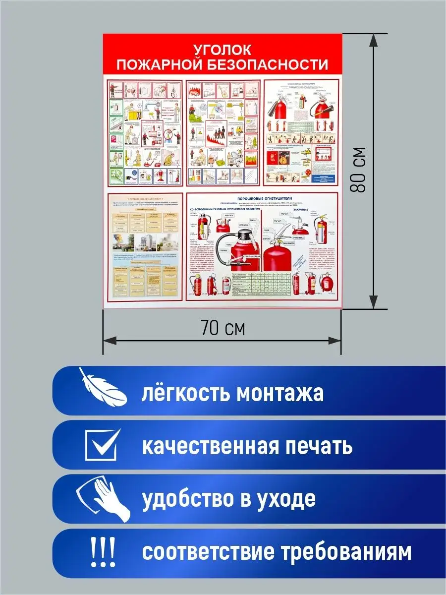 Стенд Уголок пожарной безопасности