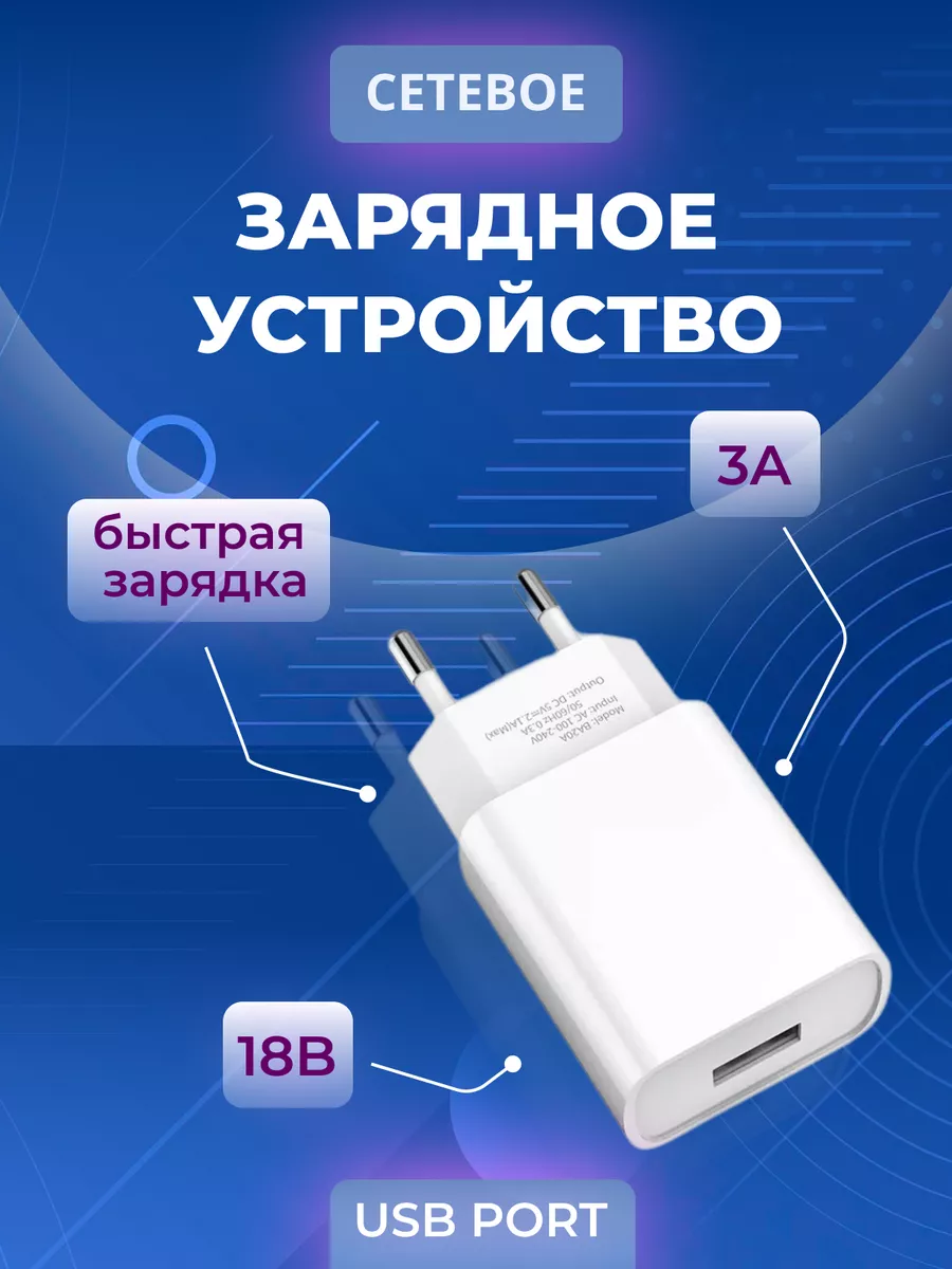 Be Store Блок зарядки usb для телефона сетевой быстрый