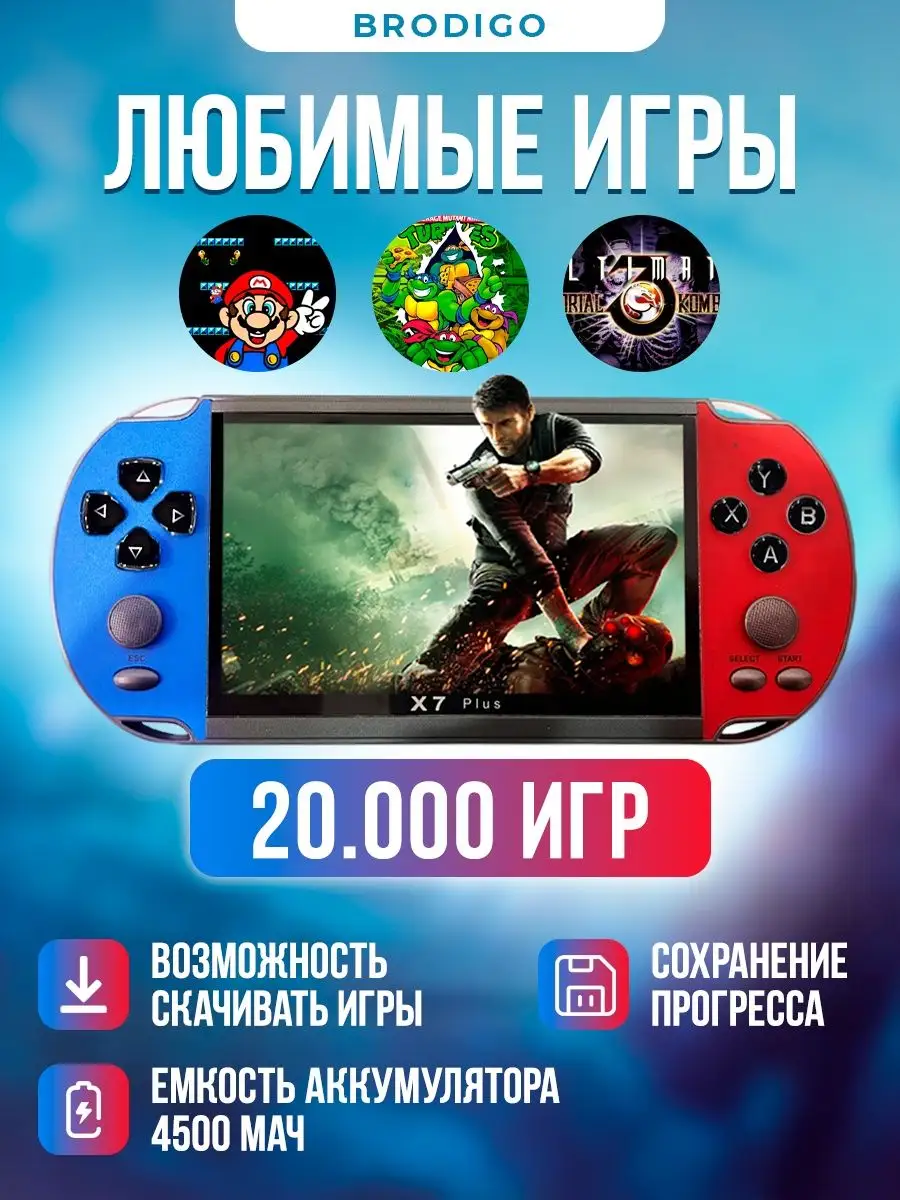 Игровая приставка портативная беспроводная для детей psp Brodigo купить по  цене 63,20 р. в интернет-магазине Wildberries в Беларуси | 147706911