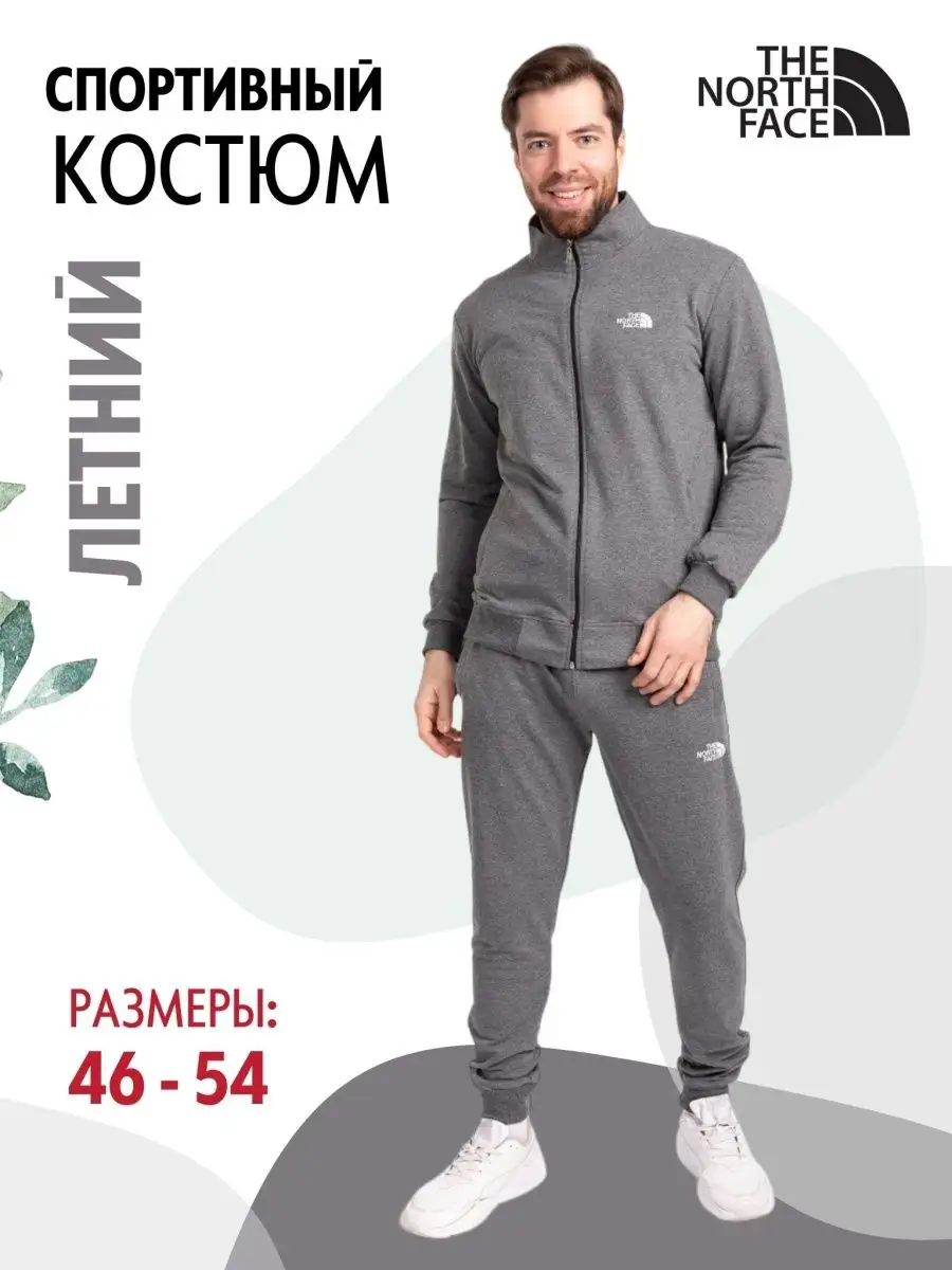 Спортивный костюм мужской летний с кофтой на молнии The North Face купить  по цене 2 898 ₽ в интернет-магазине Wildberries | 147805042