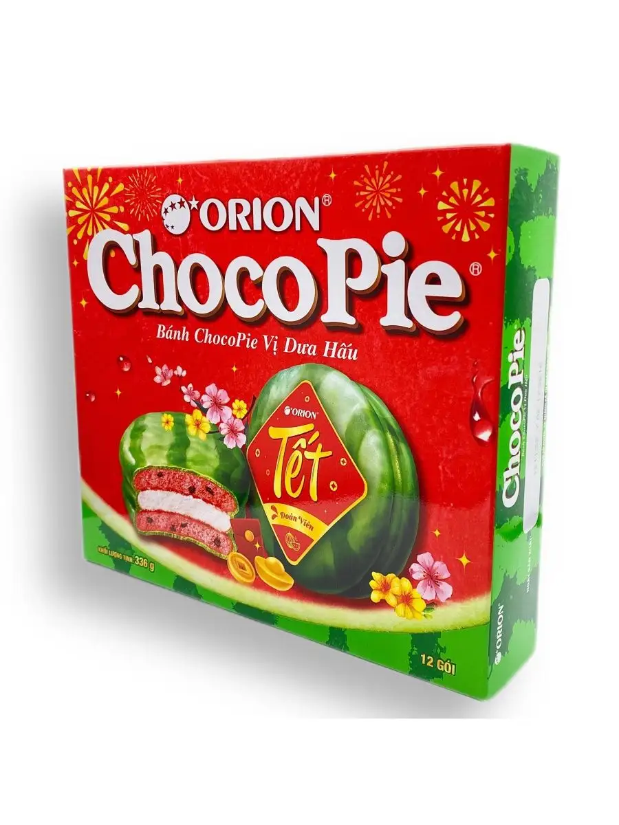 Печенье Choco Pie Whatermelon Орион Чокопай Арбуз 336 гр Orion купить по  цене 0 сум в интернет-магазине Wildberries в Узбекистане | 147857474