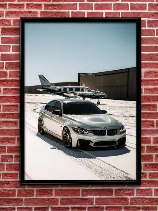 Poster Maniac Плакат, Постер BMW M3, А3 (фотопанно, постер на стену)