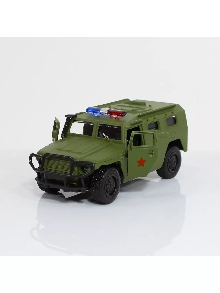 Zaharka_toys Металлическая машинка тигр военный 11см 1:43