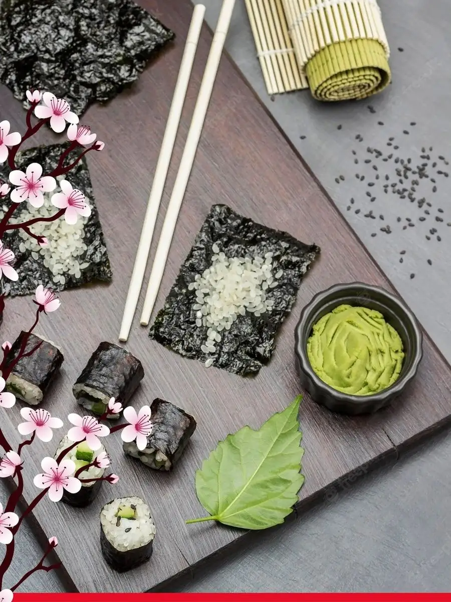 Нори для суши и роллов Морские водоросли Нори Суши Роллы NoriSushi купить  по цене 362 ₽ в интернет-магазине Wildberries | 148922330